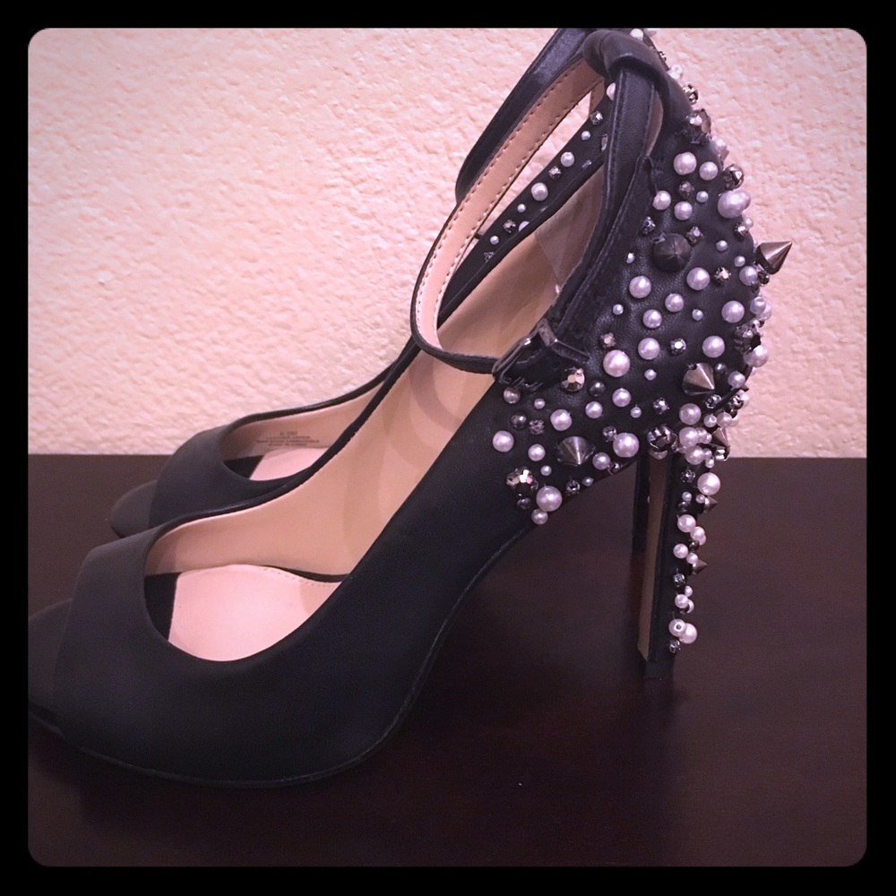 Studded and embellished Black Heels